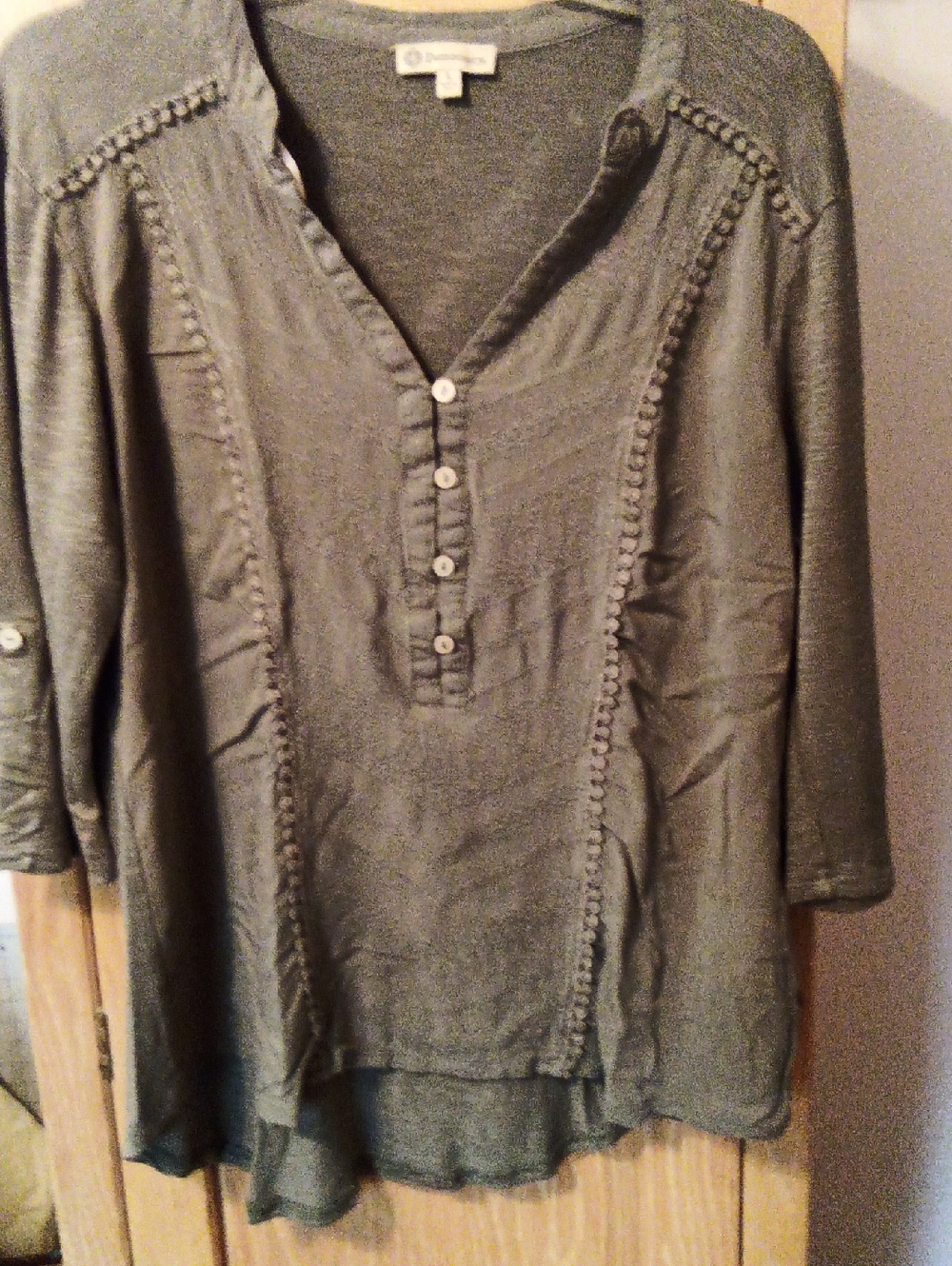 Democracy Olive Green Lightweight Top